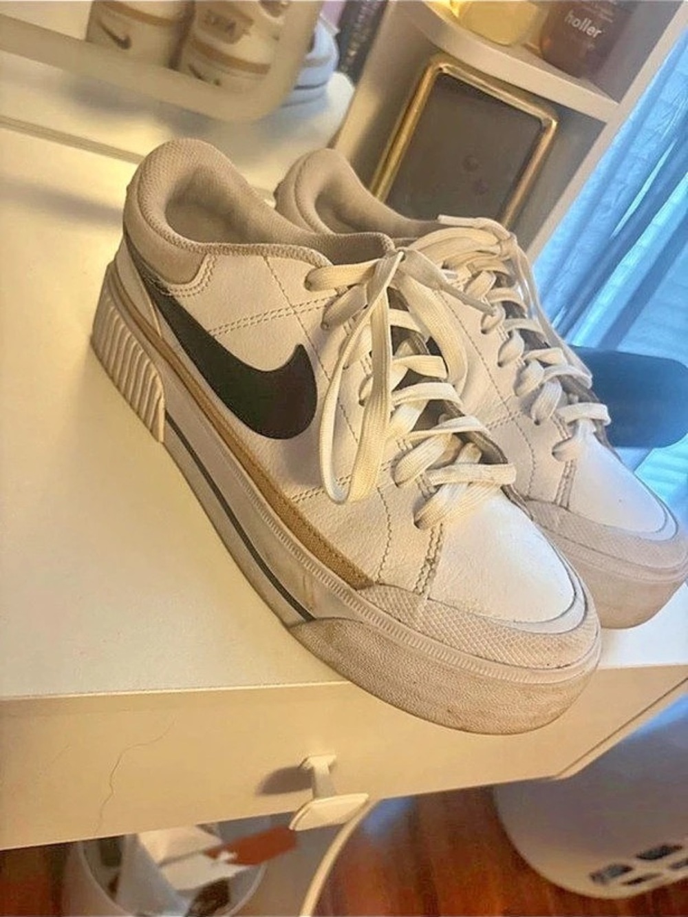 Nike Court Vision Alta LTR Sneakers White & Black
